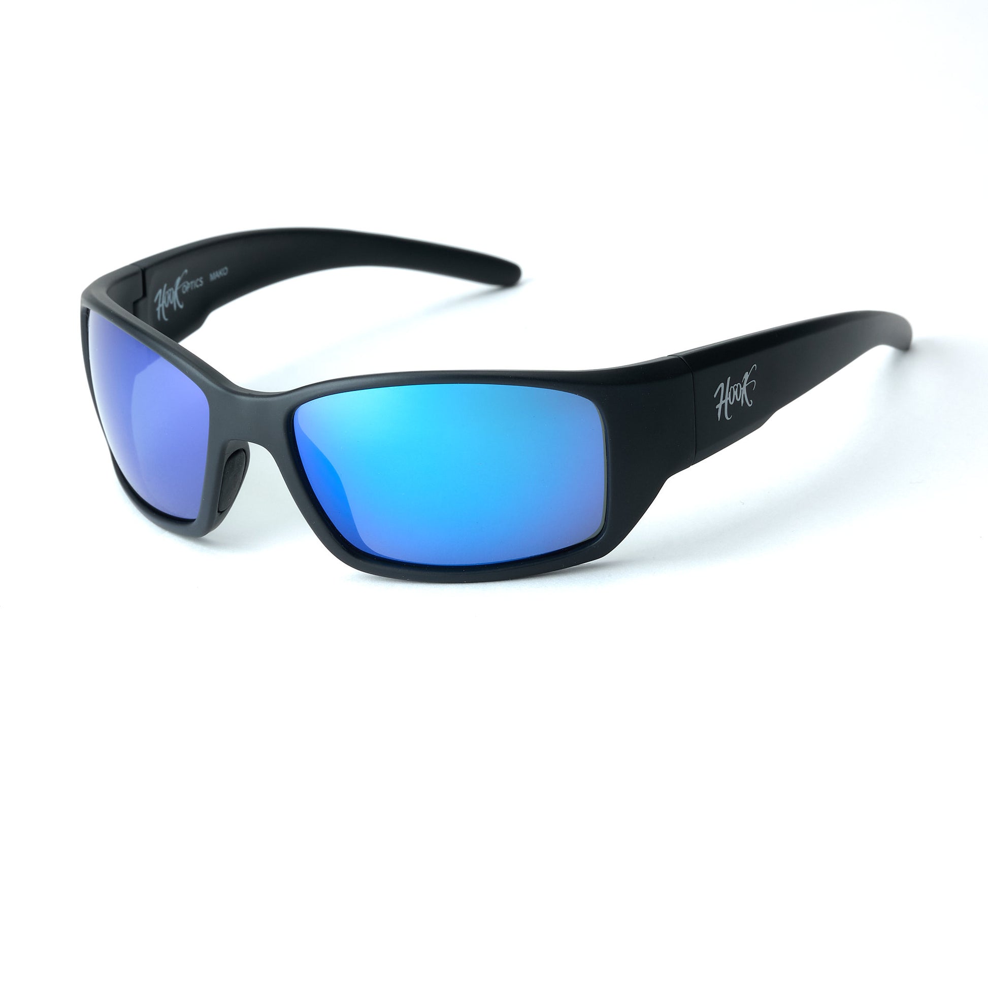 Angler wearing Mako polarized sunglasses for precise underwater detail.