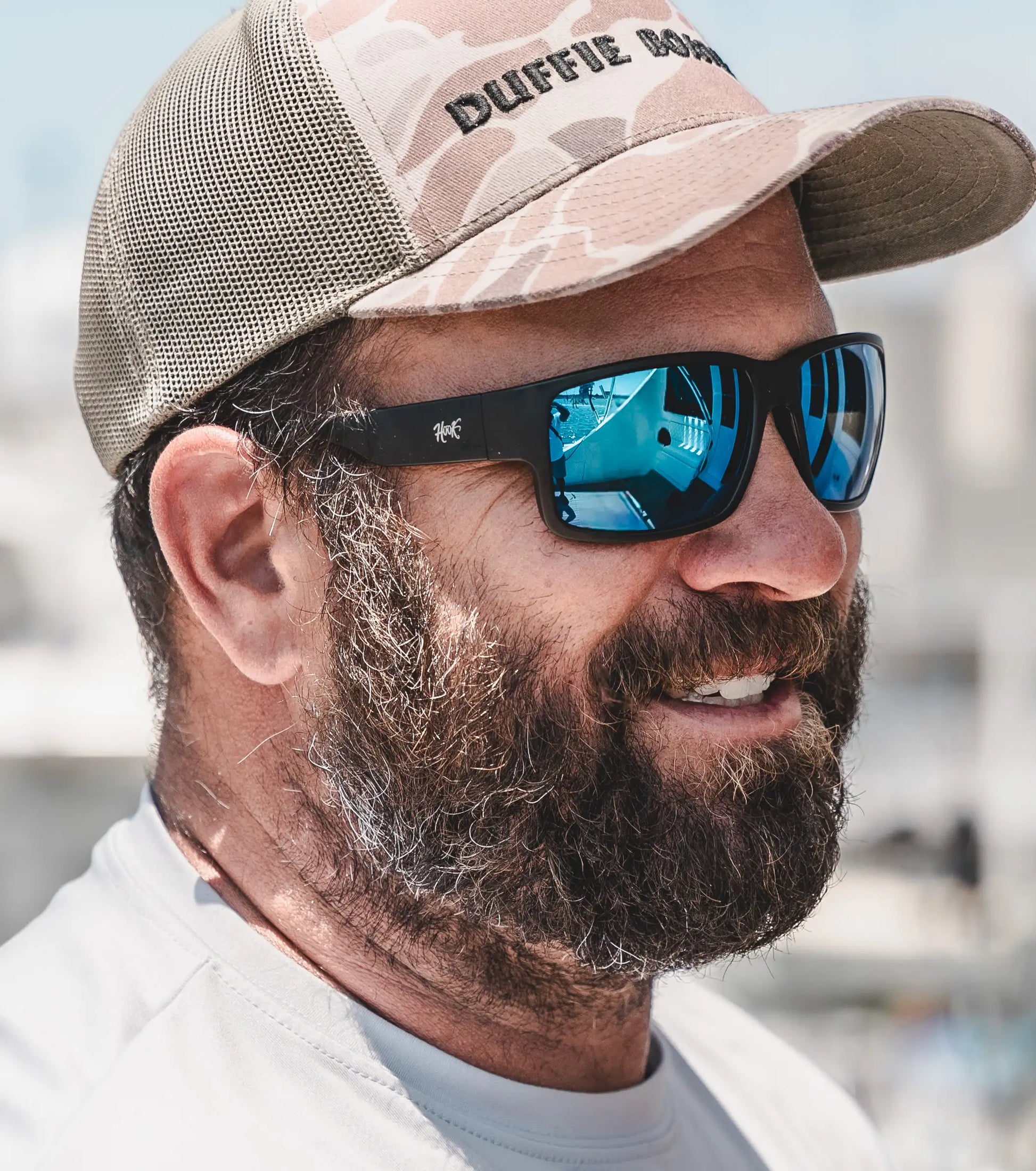 Joni Duffie wearing the BILLFISHER Polarized Sunglasses during the white marlin open