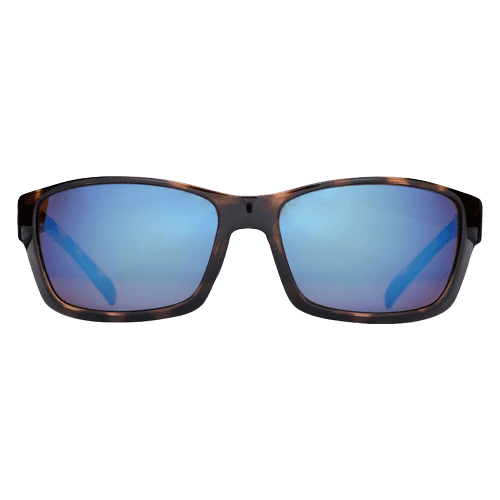 Blue Mirror Polarized Sunglasses Tortoise Frame Big Eye for Men Large Fit